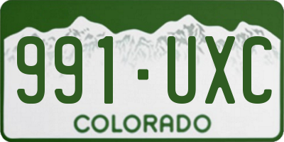 CO license plate 991UXC