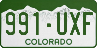 CO license plate 991UXF