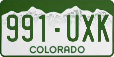 CO license plate 991UXK