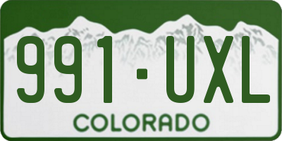 CO license plate 991UXL