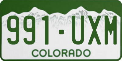 CO license plate 991UXM