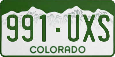 CO license plate 991UXS