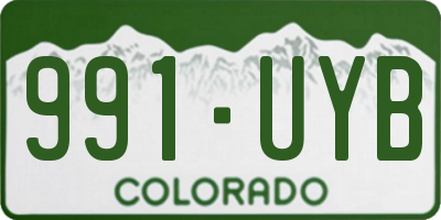 CO license plate 991UYB