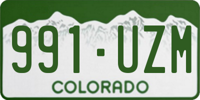 CO license plate 991UZM