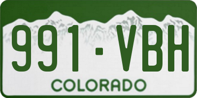 CO license plate 991VBH