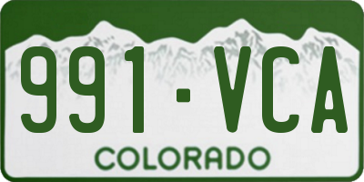 CO license plate 991VCA