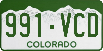 CO license plate 991VCD