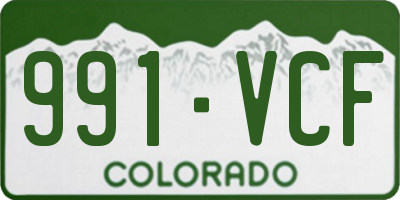 CO license plate 991VCF