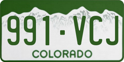 CO license plate 991VCJ