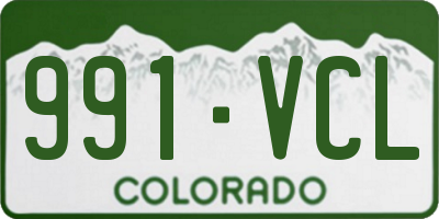 CO license plate 991VCL