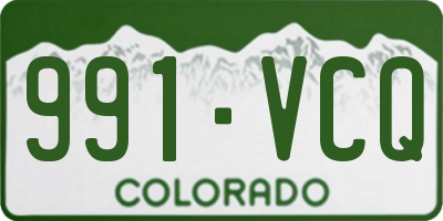 CO license plate 991VCQ
