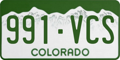CO license plate 991VCS