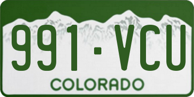 CO license plate 991VCU