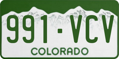 CO license plate 991VCV
