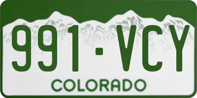 CO license plate 991VCY