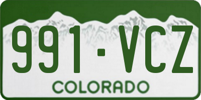 CO license plate 991VCZ