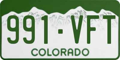 CO license plate 991VFT