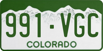 CO license plate 991VGC