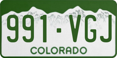 CO license plate 991VGJ