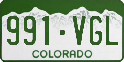 CO license plate 991VGL