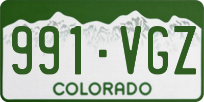 CO license plate 991VGZ