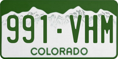 CO license plate 991VHM
