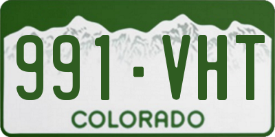 CO license plate 991VHT