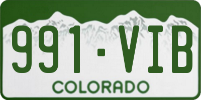 CO license plate 991VIB