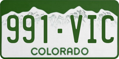 CO license plate 991VIC