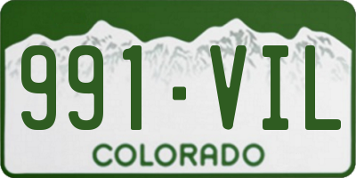 CO license plate 991VIL