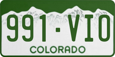 CO license plate 991VIO