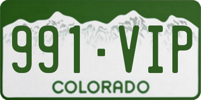 CO license plate 991VIP