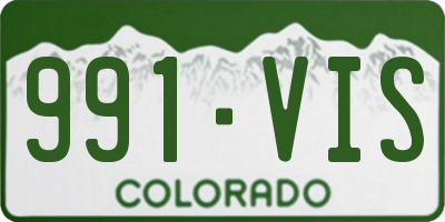 CO license plate 991VIS