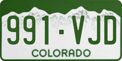 CO license plate 991VJD