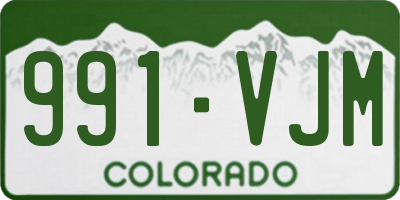 CO license plate 991VJM