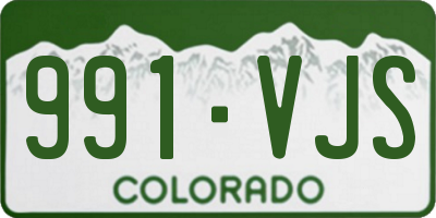 CO license plate 991VJS
