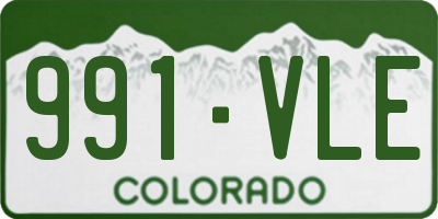 CO license plate 991VLE