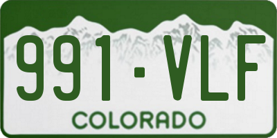 CO license plate 991VLF