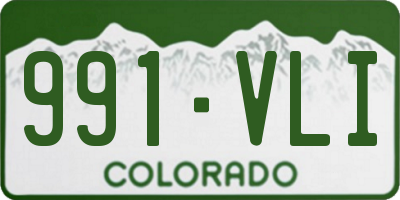 CO license plate 991VLI