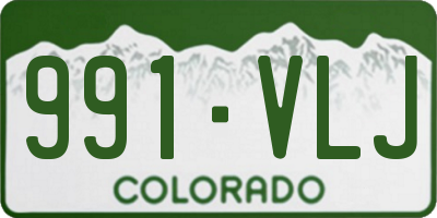 CO license plate 991VLJ