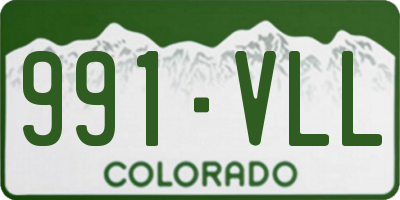 CO license plate 991VLL