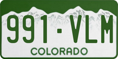 CO license plate 991VLM