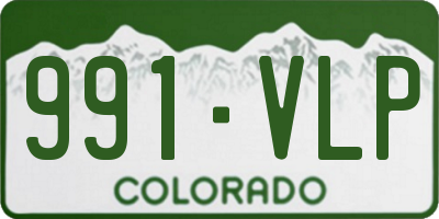 CO license plate 991VLP
