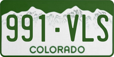 CO license plate 991VLS