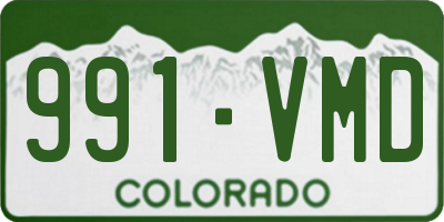 CO license plate 991VMD
