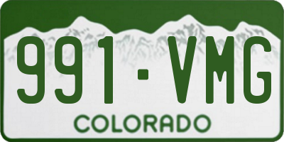 CO license plate 991VMG