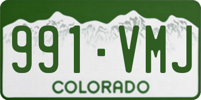 CO license plate 991VMJ