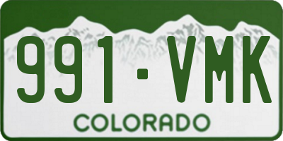 CO license plate 991VMK