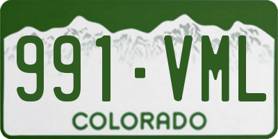 CO license plate 991VML