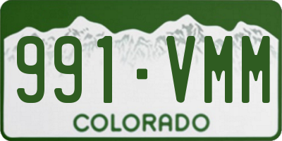CO license plate 991VMM